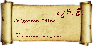 Ágoston Edina névjegykártya